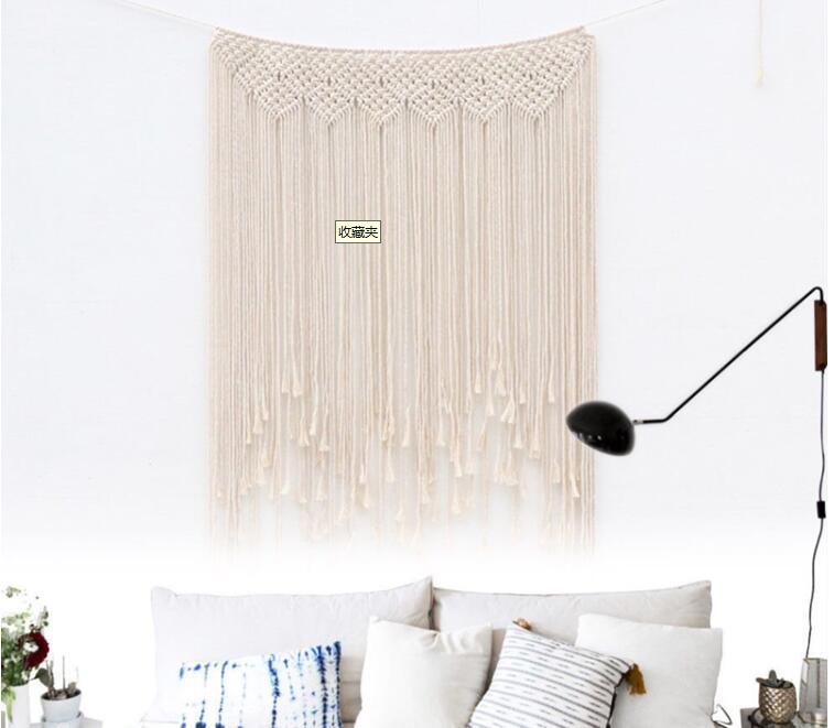 Boho Macrame Wall Hanging Tapestry, Nordic Hand-Woven Cotton Rope Wall Décor for Bedroom & Living Room - Image 3