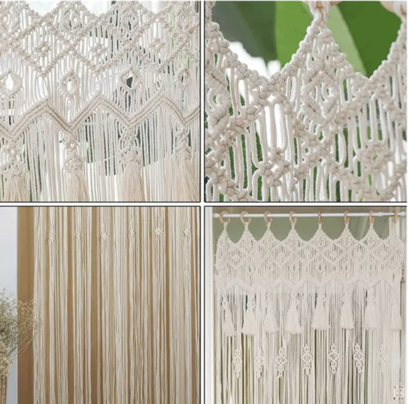 Bohemian Hand-Woven Tapestry Curtain, Wedding Backdrop Decor - Image 4