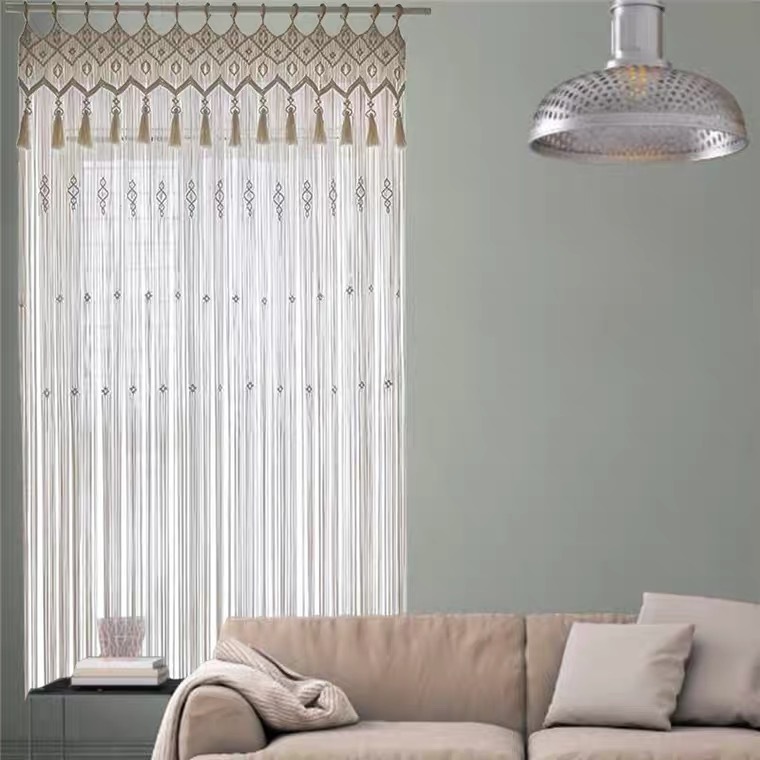 Bohemian Hand-Woven Tapestry Curtain, Wedding Backdrop Decor - Image 3