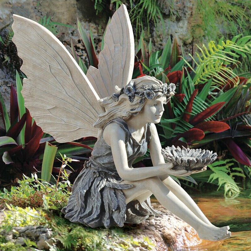 Sitting Fairy Garden Statue