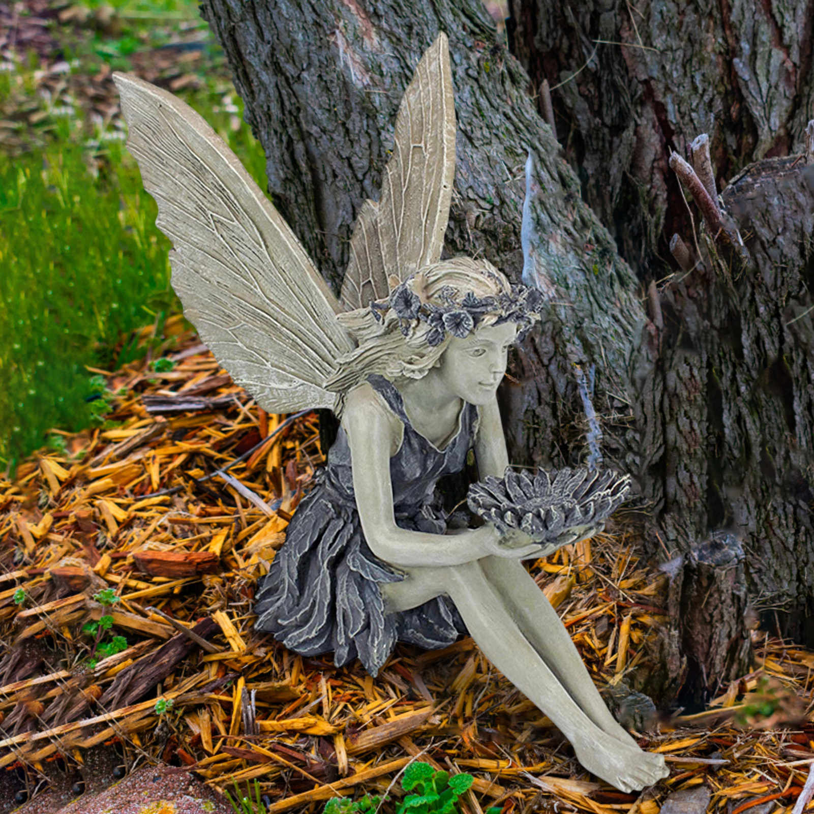 Sitting Fairy Garden Statue - Image 3