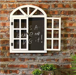 Rustic Wooden Window Frame Chalkboard, Farmhouse Faux Window Wall Decor - Image 4