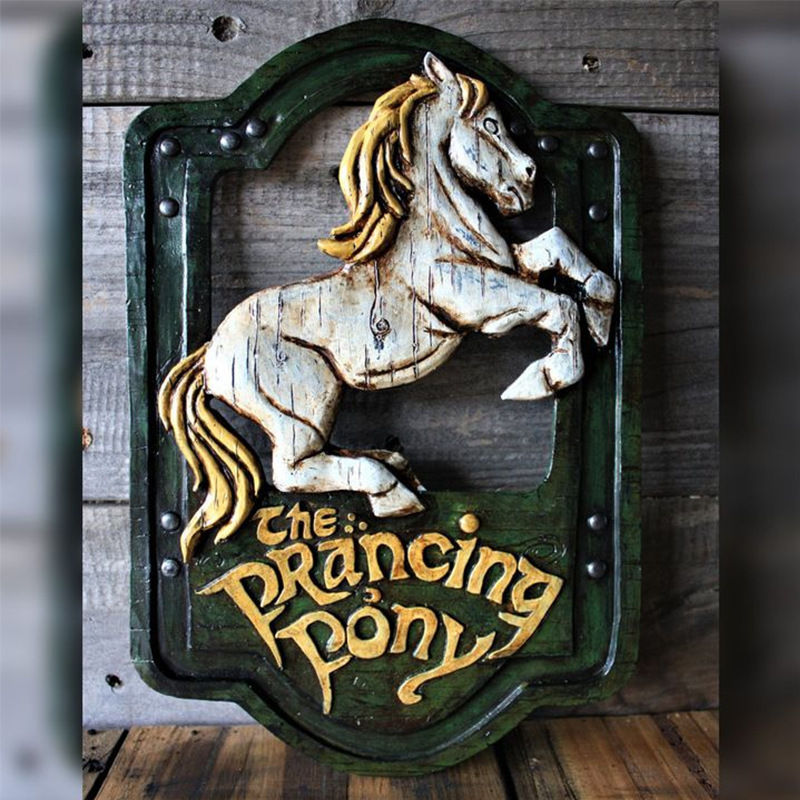 Mythical Dragon-Horse Resin Wall Sculpture - Image 5
