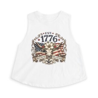 Est. 1776 Patriotic Women's Crop Top | Land of the Free, Home of the Brave