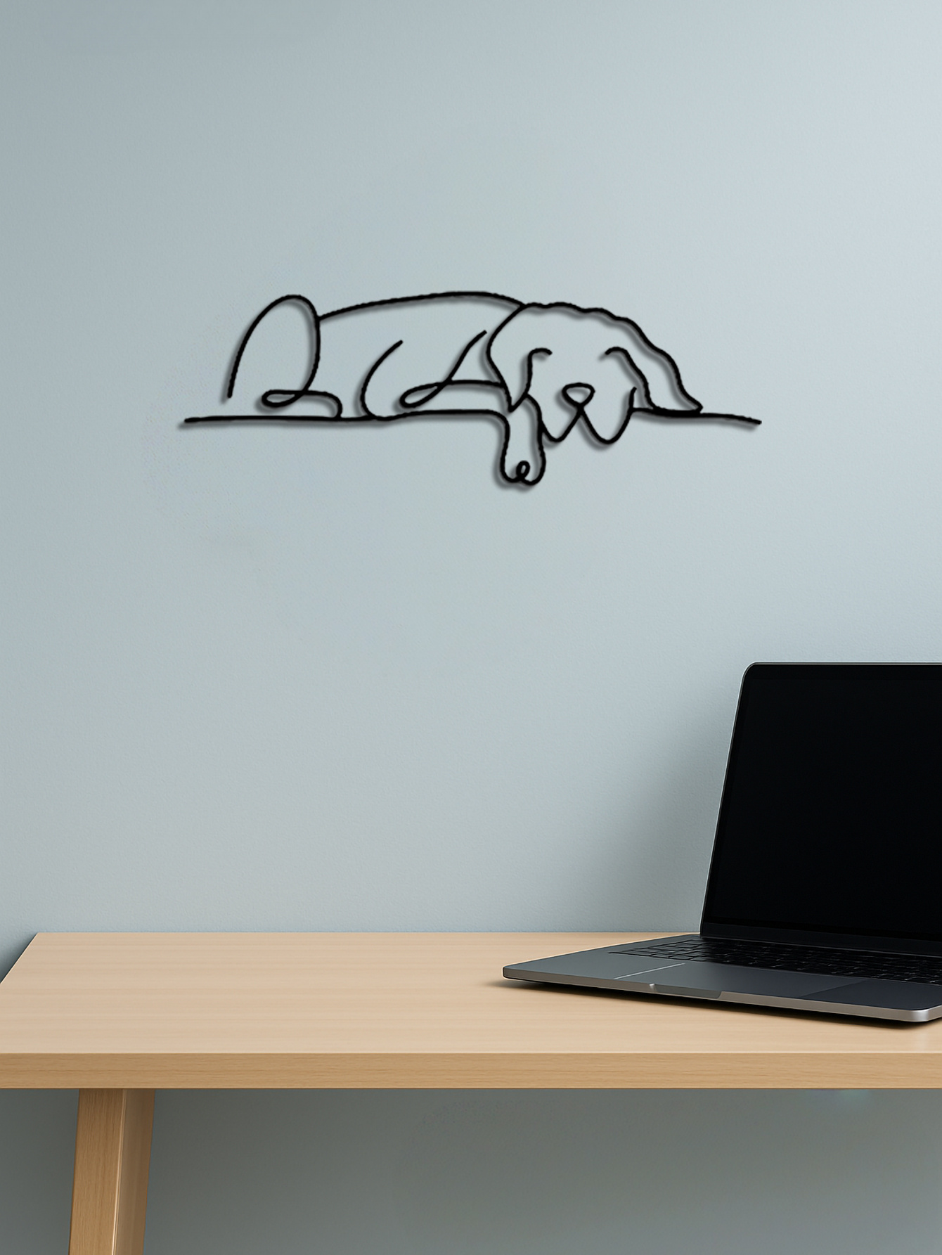 Minimalist Metal Dog Wall Art - Image 3