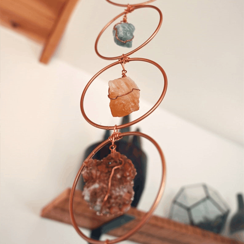 Raw Crystal Gemstone Wall Hanging - Image 3