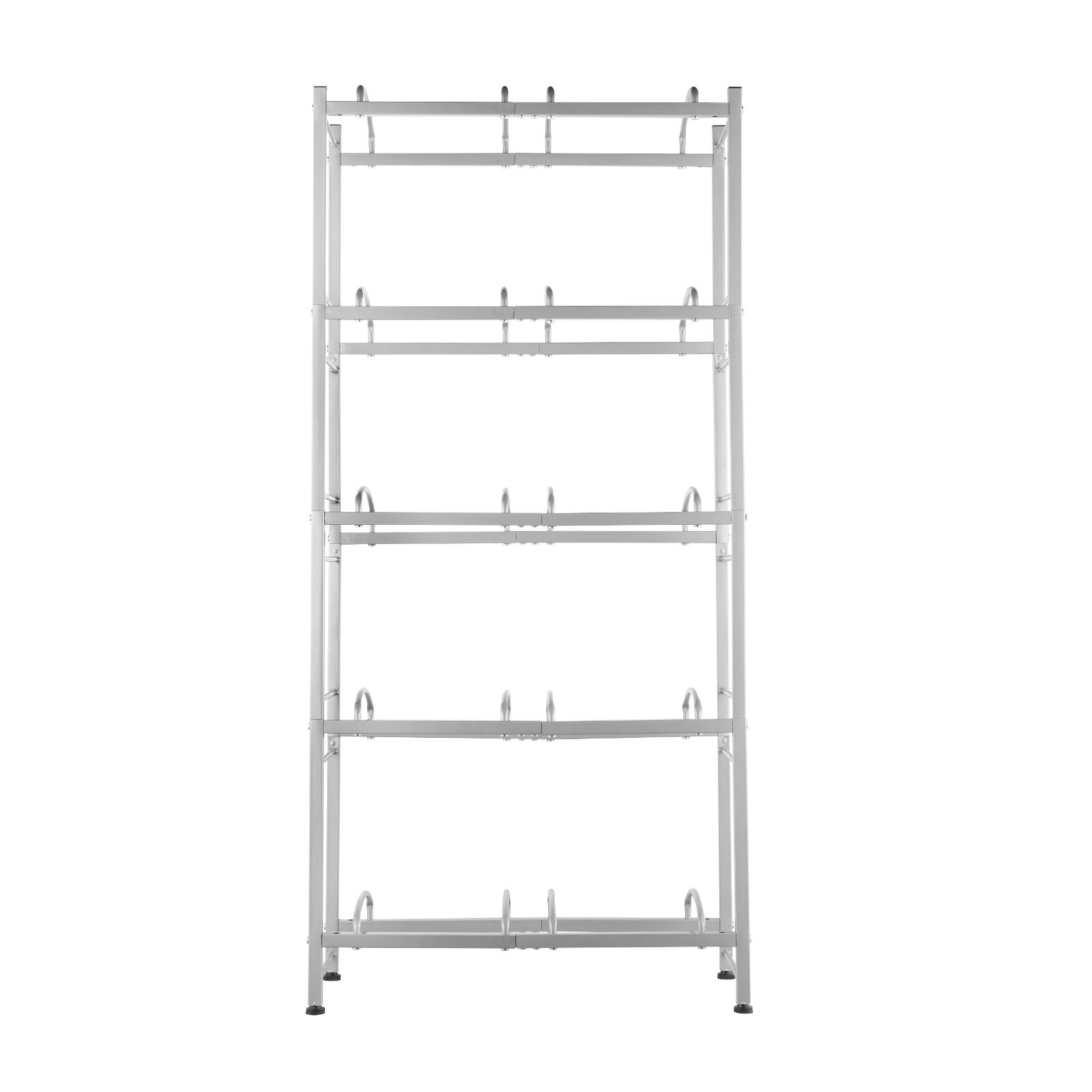 VEVOR 5-Tier Water Jug Holder Double Row Water Jug Rack 10 Bottles Silver Gray - Image 5