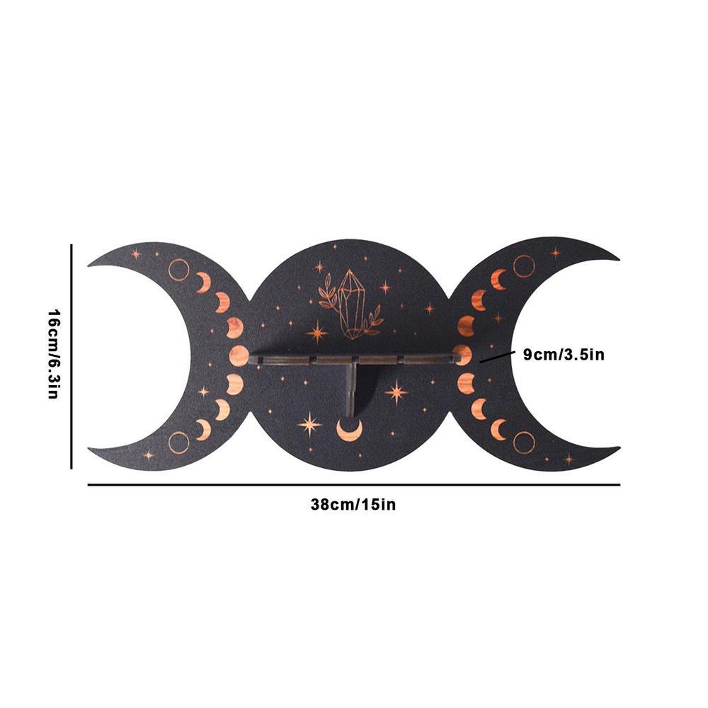Bohemian Wood & Crystal Wall Shelf - Image 4